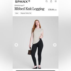 Spanx ribbed knit legging regular M